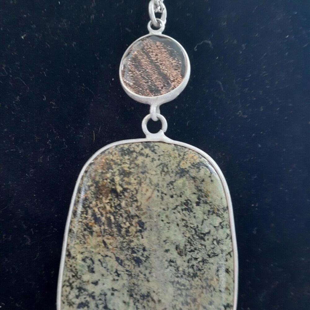 African Turquoise Semi-Precious Pendant Necklace [COPY]